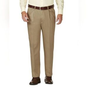 Haggar Work to Weekend No-Iron Pants in Khaki Men's 42x30